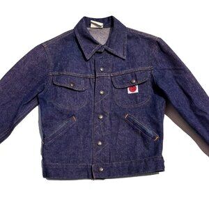 1960s GWG Kings Women's Jean Jacket Size Small Dark Denim Vintage